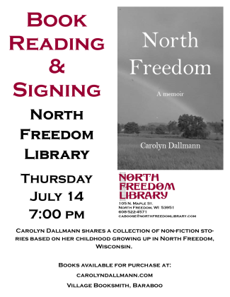 book reading and signing for carolyn dallmann book north freedom