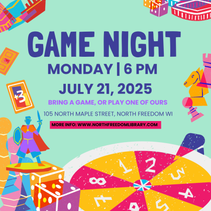 game night monday july 21 6 pm